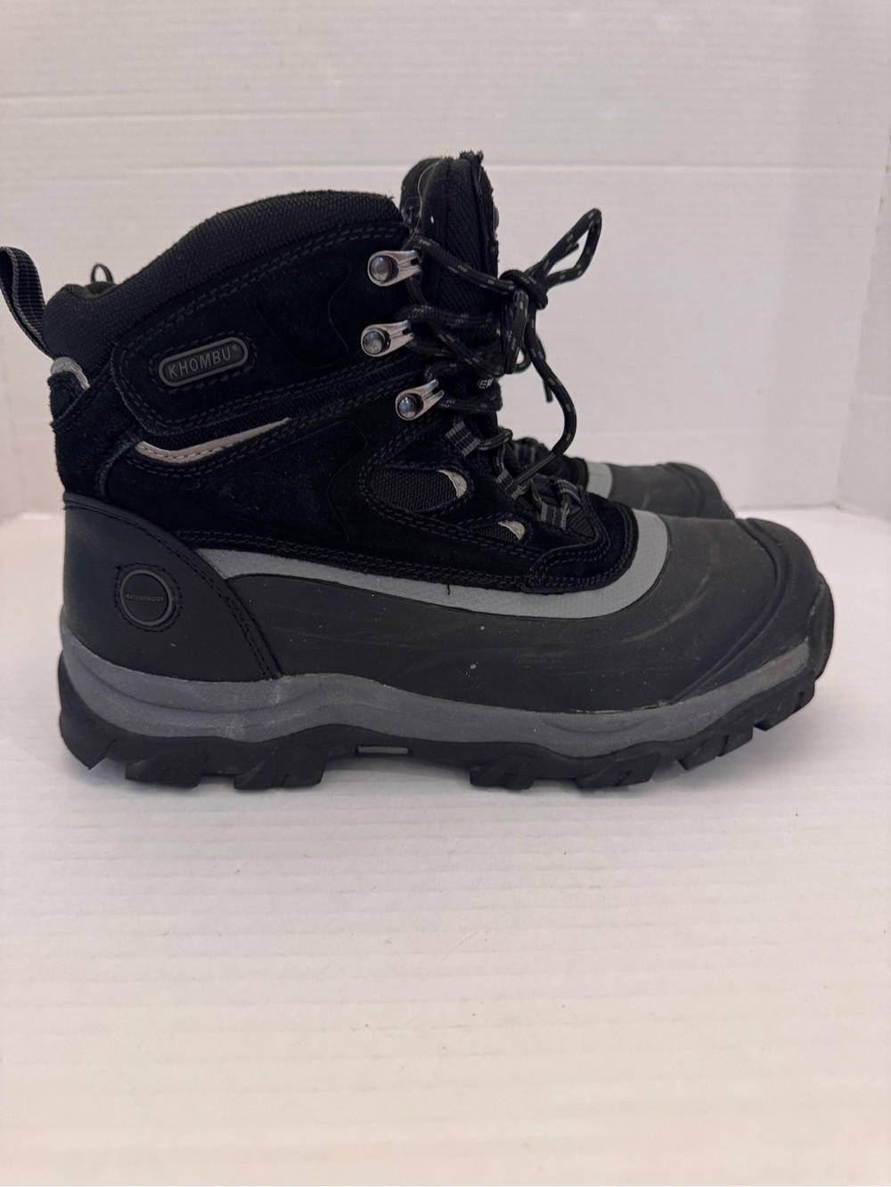 Khombu Flume 2 Mens 10M Waterproof Hiking Boots Grey Black Thermolite Insulated